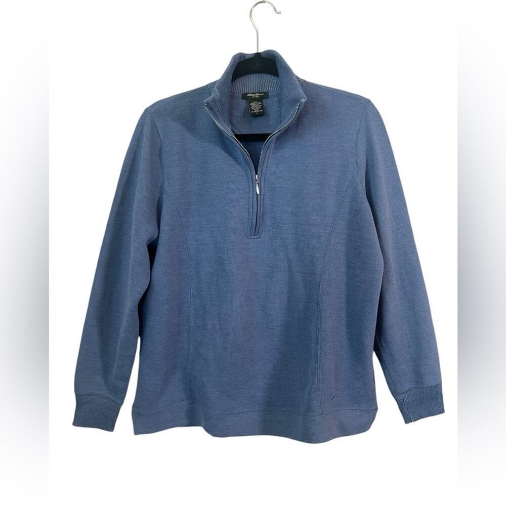 EDDIE BAUER-LONG SLEEVE 1/4 ZIP PULLOVER DRESS SWEATER MENS